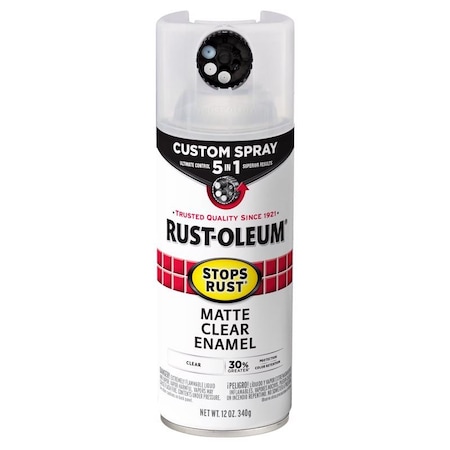 Rust-Oleum Rust-Oleum Stops Rust 5-in-1 Indoor/Outdoor Matte Crystal Clear Oil-Based Protective Enamel 12 oz 376868